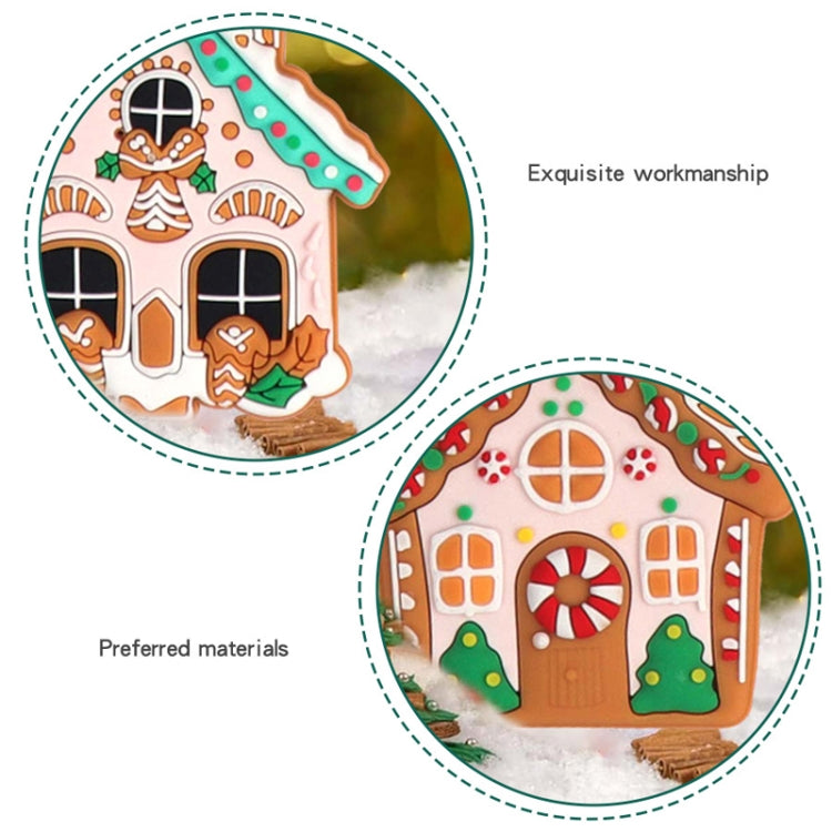 16pcs /Set PVC Christmas House Pendants Christmas Tree Decorations Scene Arrangement Props