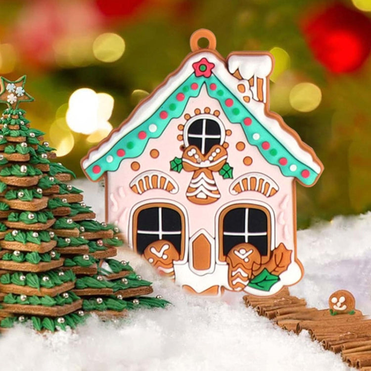 16pcs /Set PVC Christmas House Pendants Christmas Tree Decorations Scene Arrangement Props