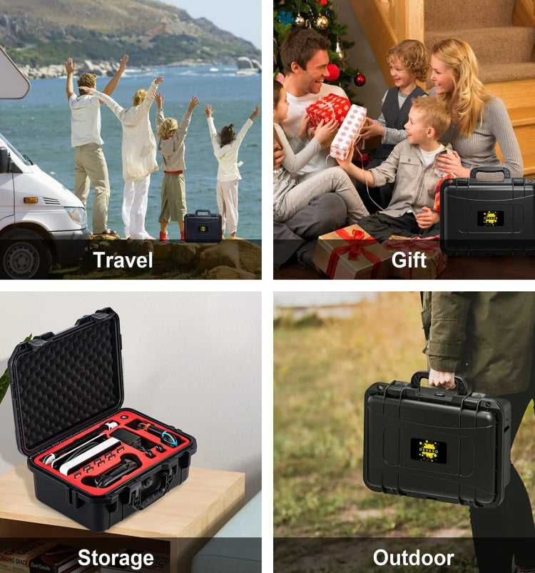 DEVASO For Switch / OLED IP67 Waterproof Storage Case Hardshell Bag, Color: Orange Blue
