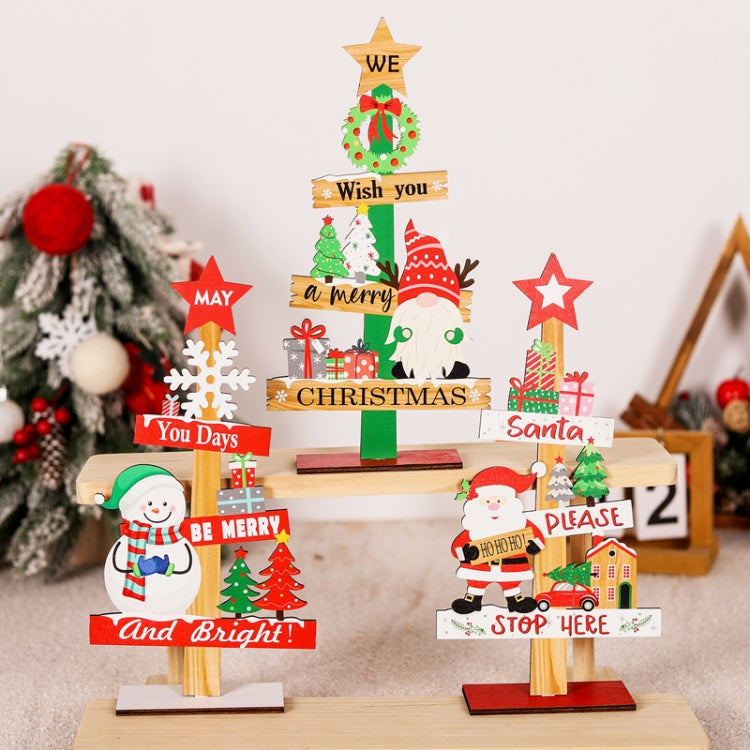Christmas Decoration Wooden Desktop Ornament Restaurant Bar Scene Layout Decoration Crafts