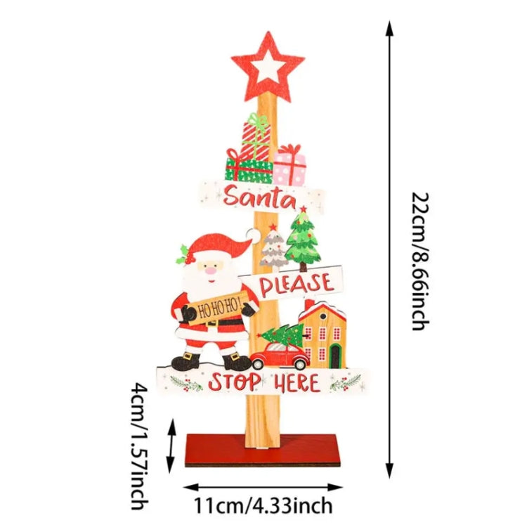 Christmas Decoration Wooden Desktop Ornament Restaurant Bar Scene Layout Decoration Crafts