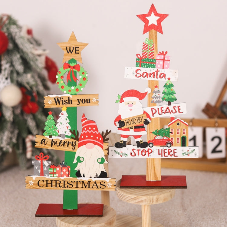 Christmas Decoration Wooden Desktop Ornament Restaurant Bar Scene Layout Decoration Crafts