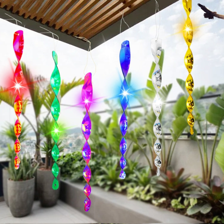 10pcs / Set 30cm Laser Bird Repellent Spiral Wind Reflective Stick Orchard Balcony Garden Decoration