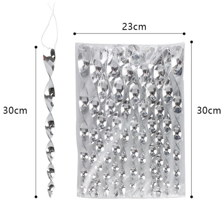 10pcs / Set 30cm Laser Bird Repellent Spiral Wind Reflective Stick Orchard Balcony Garden Decoration