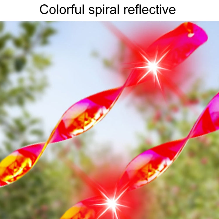 12pcs / Set 30cm Laser Bird Repellent Spiral Wind Reflective Stick Orchard Balcony Garden Decoration