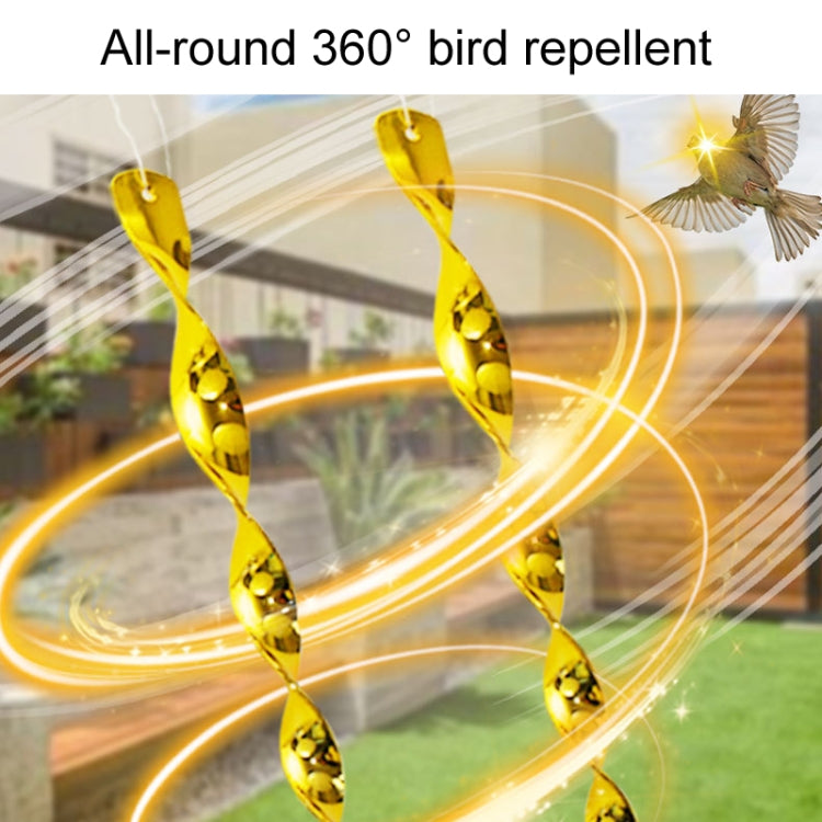 10pcs / Set 30cm Laser Bird Repellent Spiral Wind Reflective Stick Orchard Balcony Garden Decoration