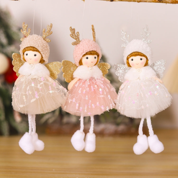 Christmas Tree Pendant Beaded Saree Angel Girl Hanging Decoration Children Cute Doll Gift
