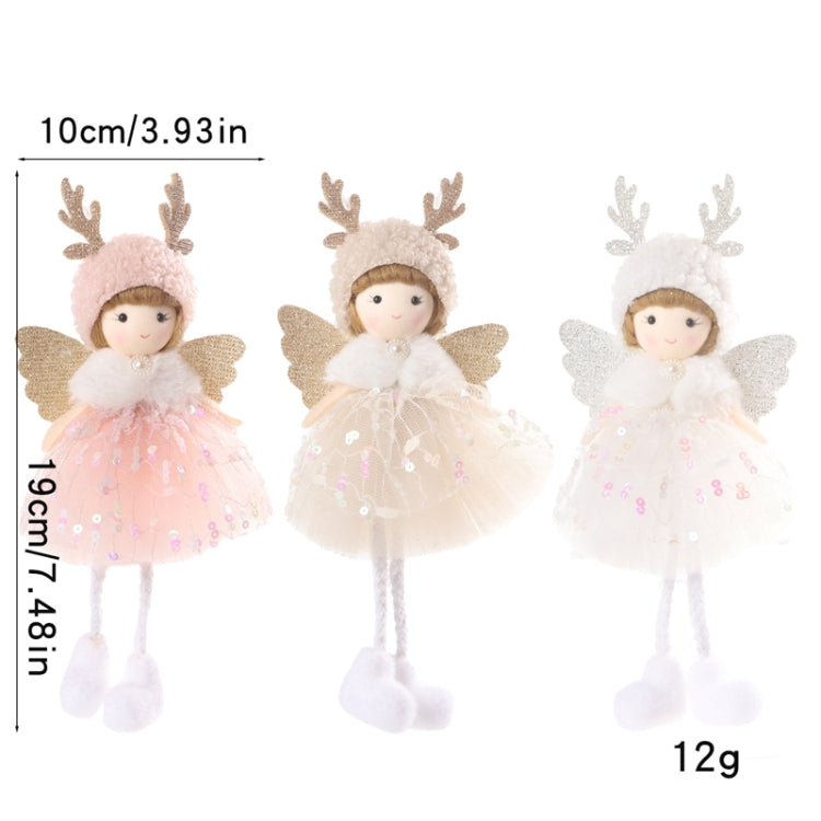 Christmas Tree Pendant Beaded Saree Angel Girl Hanging Decoration Children Cute Doll Gift