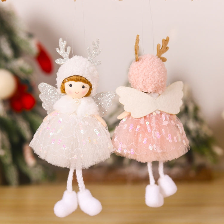 Christmas Tree Pendant Beaded Saree Angel Girl Hanging Decoration Children Cute Doll Gift