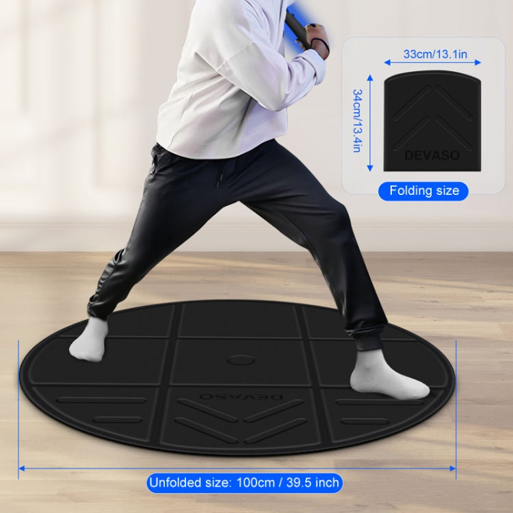 DEVASO VR Glasses Sport Game Simulation Floor Mat - Black