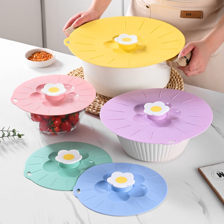 Large Cute Flower Silicone Freshness Lid Kitchen Household Food Dustproof Cover