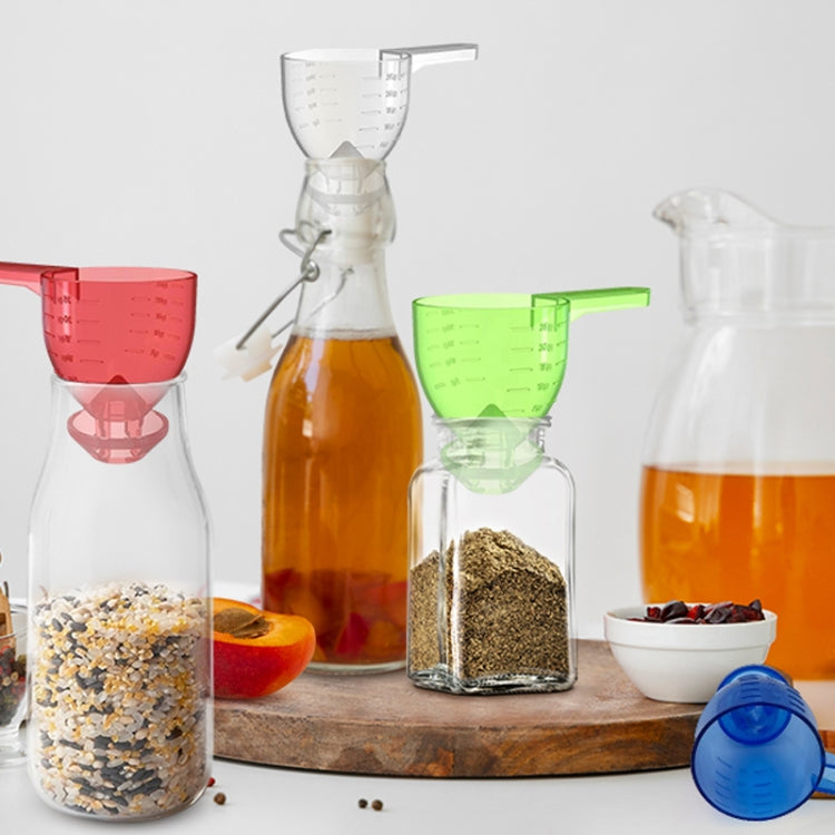 Convenient Measuring Scoop Overflow-proof Funnel Multifunctional Water Bottle Scoop - Transparent
