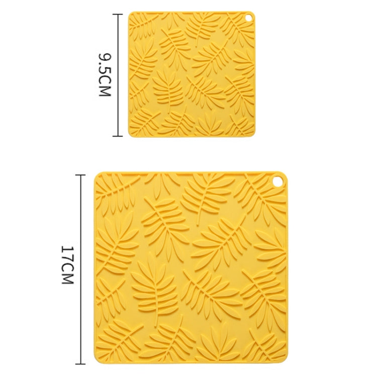 9.5cm Household Square Silicone Heat Insulating Mat Kitchen High Temperature Resistant Baking Placemat
