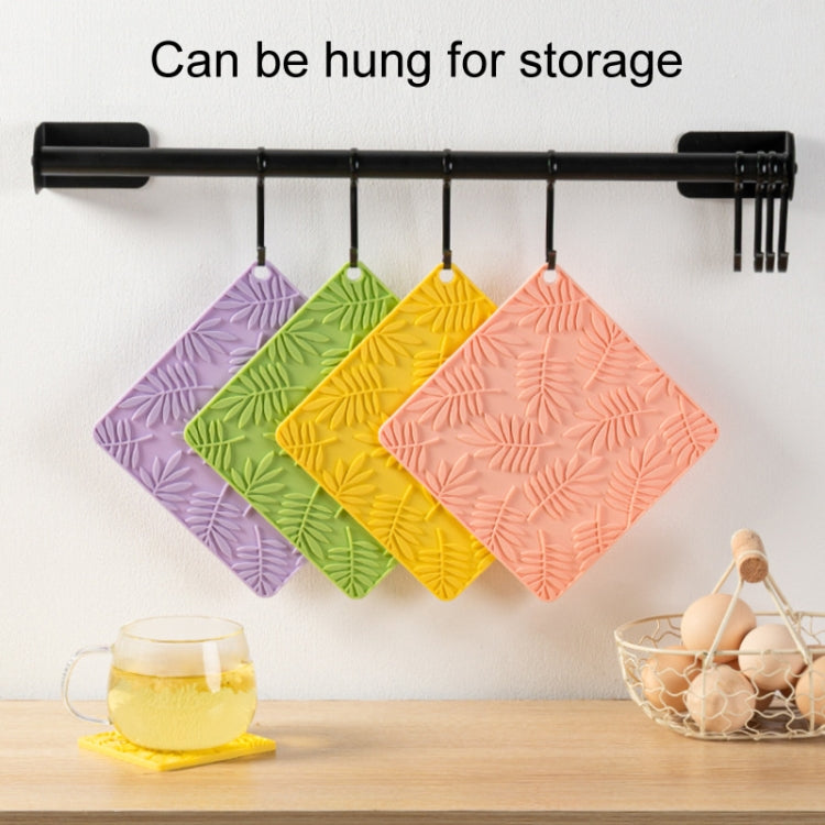 17cm Household Square Silicone Heat Insulating Mat Kitchen High Temperature Resistant Baking Placemat