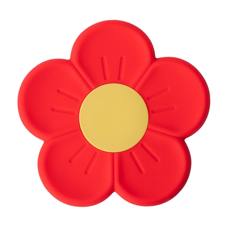 17.5cm Household Cherry Blossom Silicone Heat Insulating Mat Kitchen High Temperature Resistant Baking Placemat
