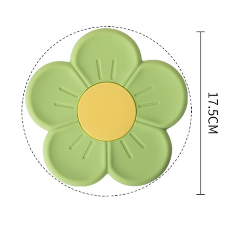 17.5cm Household Cherry Blossom Silicone Heat Insulating Mat Kitchen High Temperature Resistant Baking Placemat