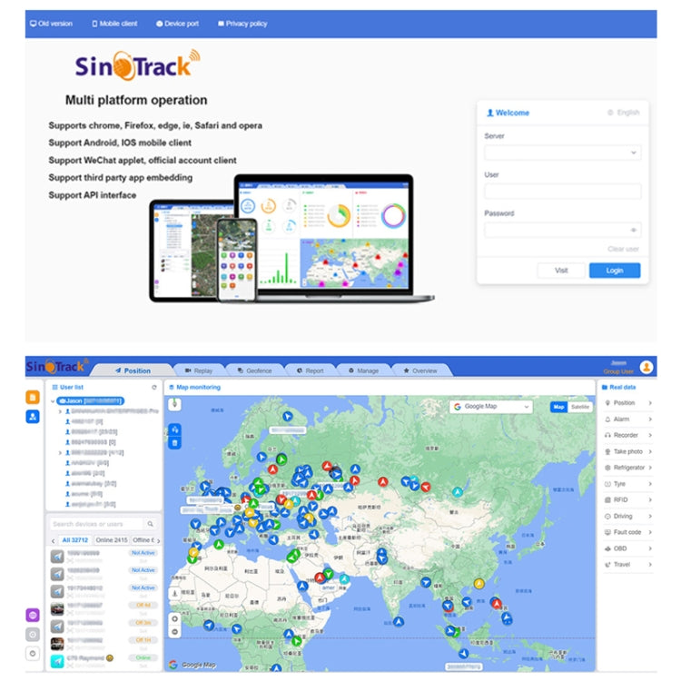 SinoTrack Wireless Car GPS Locator Anti-Theft Device, Specifications: 4G