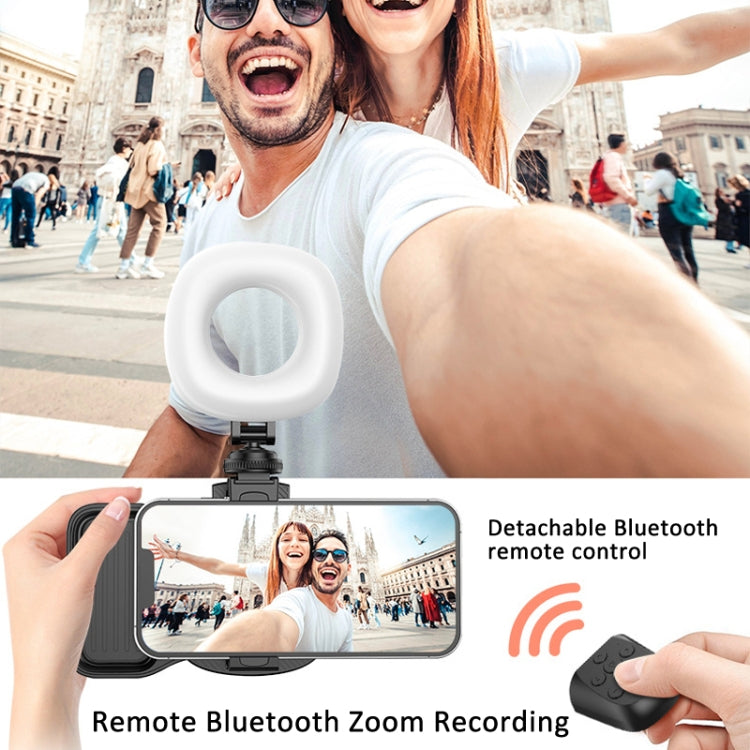 Phone Camera Grip With Cold Shoe Mount and Bluetooth Remote Control With Fill Light