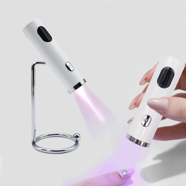 Mini UV Nail Lamp With Stand Handheld Fast Curing Lamp With Silicone Stamper Nail Dryer
