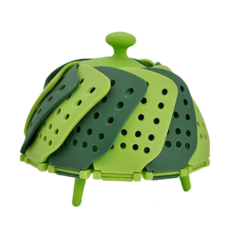 Household Foldable Plastic Lotus Steamer Kitchen Drainage Vegetable Storage Basket