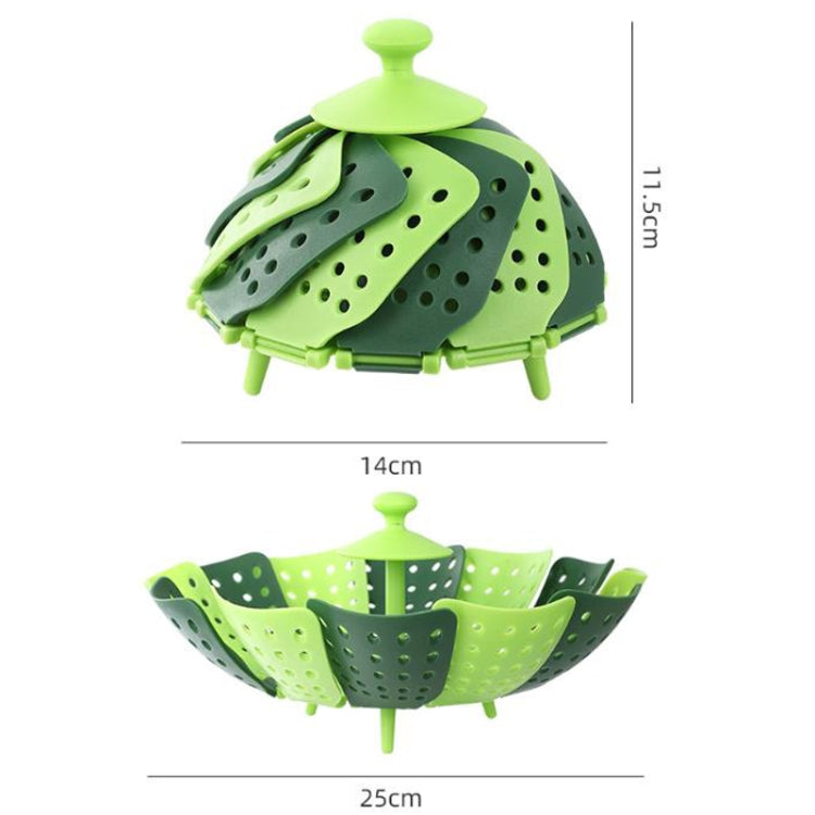 Household Foldable Plastic Lotus Steamer Kitchen Drainage Vegetable Storage Basket