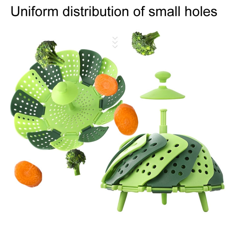 Household Foldable Plastic Lotus Steamer Kitchen Drainage Vegetable Storage Basket