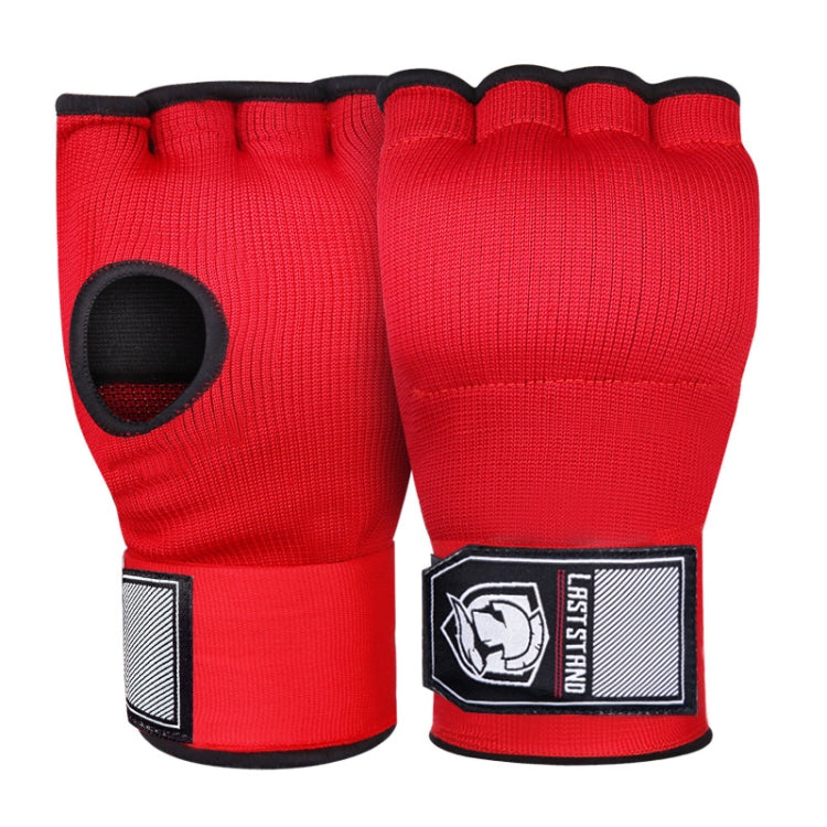 LASTSTAND Half Finger Gel Boxing Gloves Sanda Wrist Guard Bandage, Size: Free Size