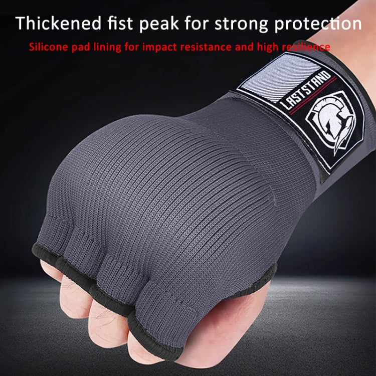 LASTSTAND Half Finger Gel Boxing Gloves Sanda Wrist Guard Bandage, Size: Free Size