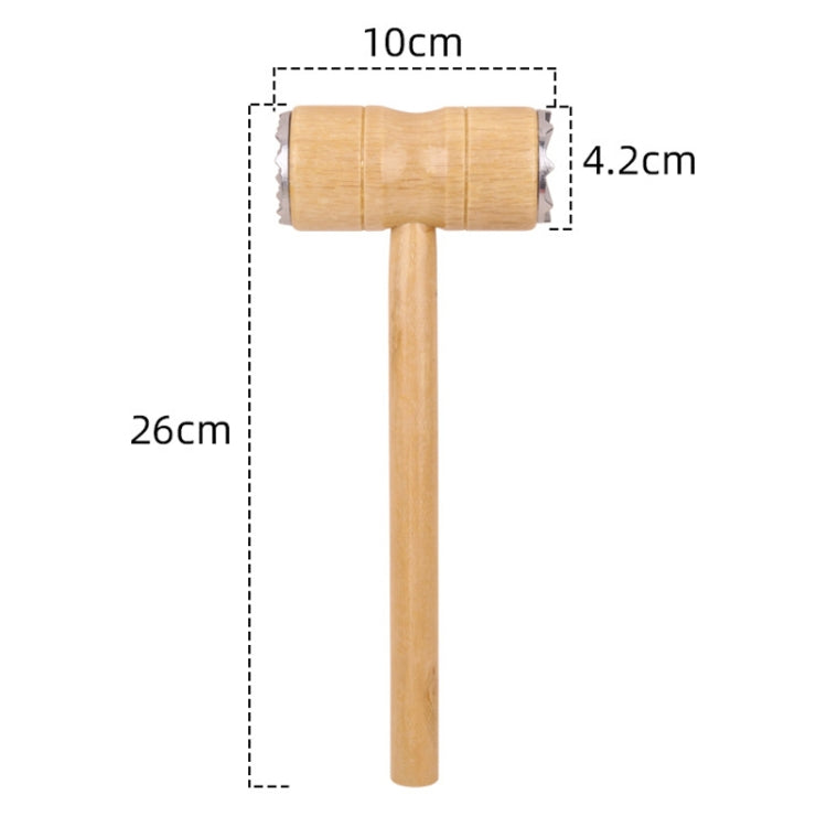 Multifunctional Double-Sided Wooden Handle Meat Hammer Kitchen Steak Tendon Breaker - Wooden Handle