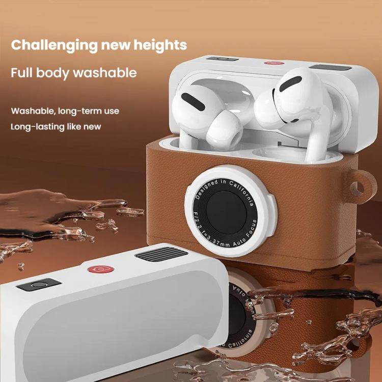 For AirPods 4 Earphone Silicone Retro Camera Design Cover Protective Case