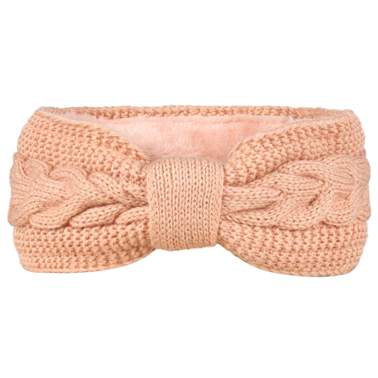 Women Fall Winter Fluffy Knitted Headbands Woolen Twist Sports Warm Ear Protectors Headcovers