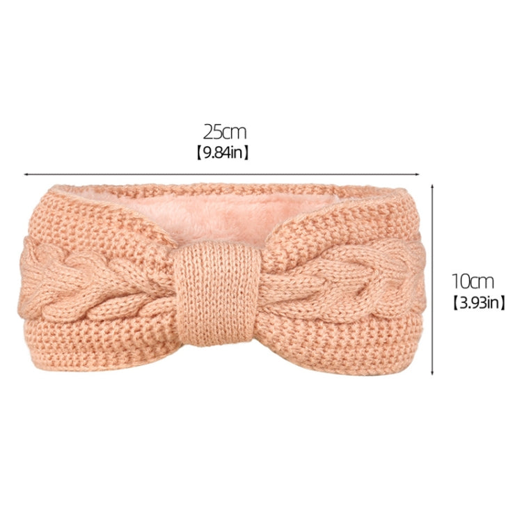 Women Fall Winter Fluffy Knitted Headbands Woolen Twist Sports Warm Ear Protectors Headcovers