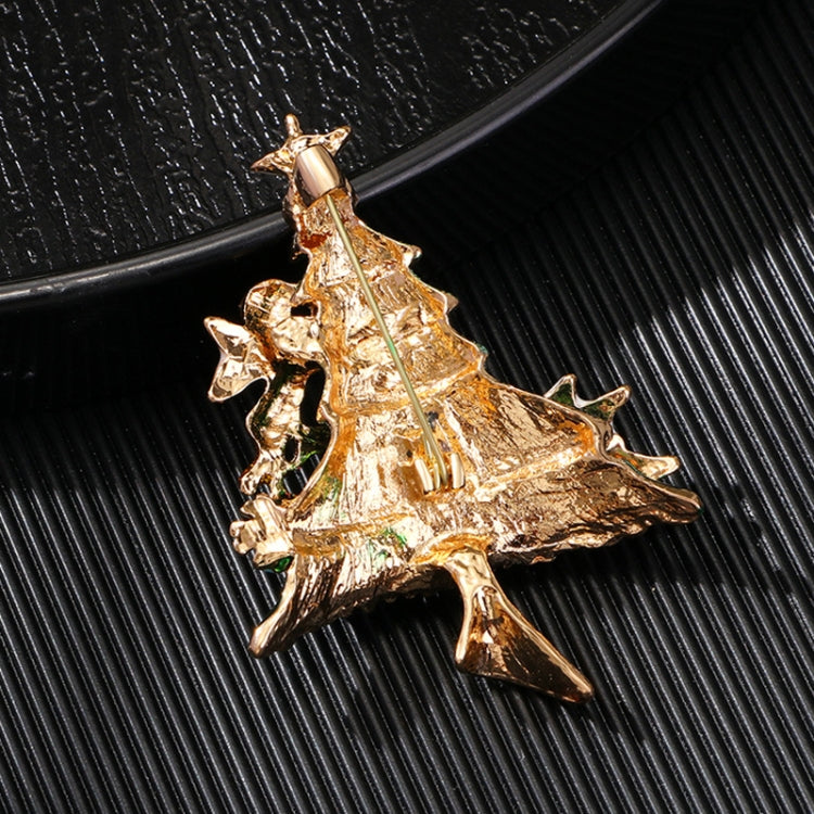 HC0729 Christmas Brooch Fall Winter Jacket Sweater Pin Ornament Christmas Tree Corsage With Diamonds