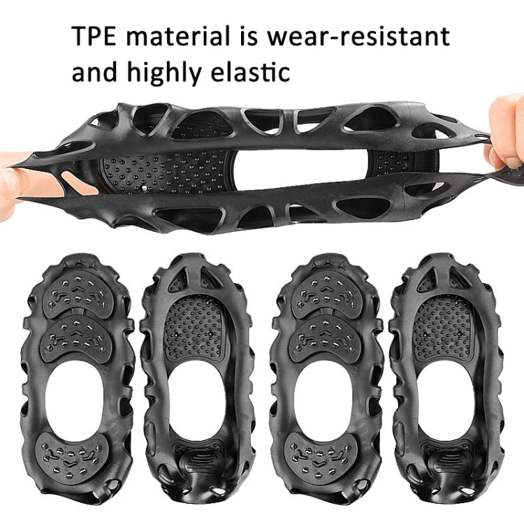 30 Point Cleats Crampons Spikes for Walking, Jogging, Hiking, Mountaineering Ice Snow Grips, Size: M - Black