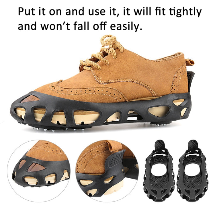 30 Point Cleats Crampons Spikes for Walking, Jogging, Hiking, Mountaineering Ice Snow Grips, Size: S - Black
