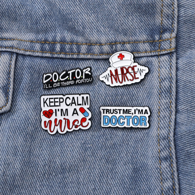 CZ0652-4 Medical Series Metal Badge Alphabetical Nurse Doctor Brooch Alloy Enamel Pins Corsage