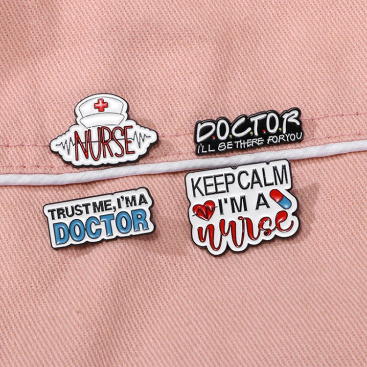 CZ0652-2 Medical Series Metal Badge Alphabetical Nurse Doctor Brooch Alloy Enamel Pins Corsage