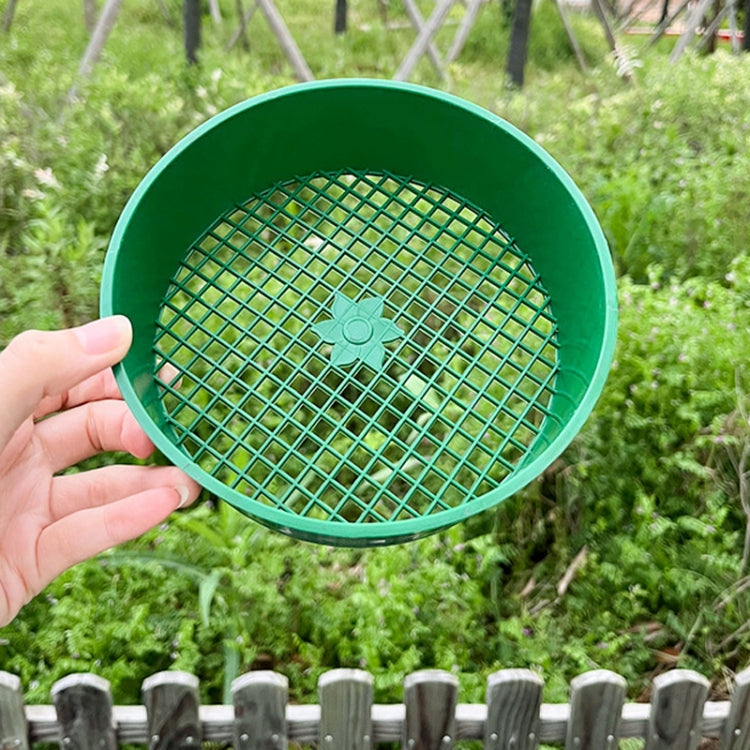 Home Planting Gardening Sieve Tool Sand And Soil Filter Screen, Diameter: 16cm - Green