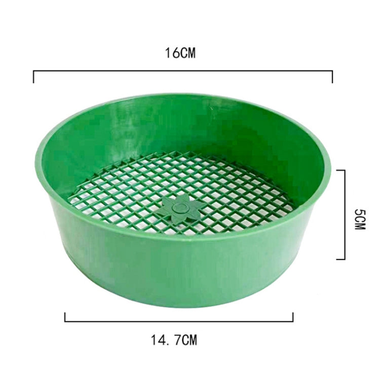 Home Planting Gardening Sieve Tool Sand And Soil Filter Screen, Diameter: 16cm - Green
