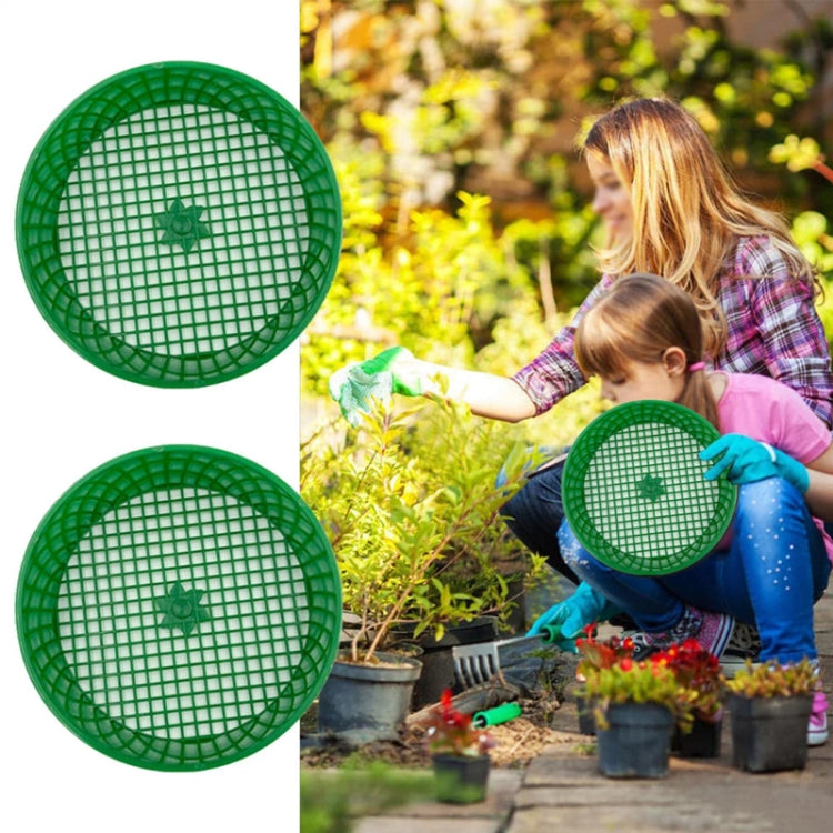 Home Planting Gardening Sieve Tool Sand And Soil Filter Screen, Diameter: 16cm - Green