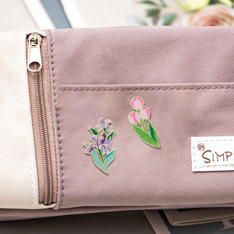 CZ0976-3 Cartoon Plant Flower Alloy Enamel Badge Garden Style Sunflower Clothing Bag Brooch Ornament
