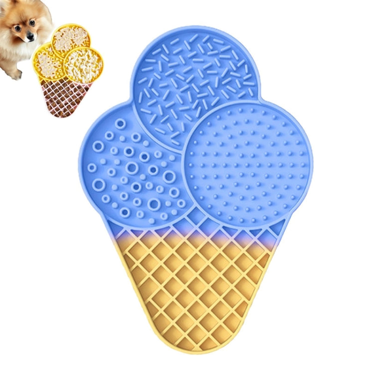 Ice-Cream Silicone Pet Licking Tray Cats And Dogs Anti-Choking Slow Eating Pad