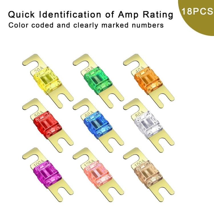 8pcs/Set 12V-58V Mini ANL High Current Bolt-on Fuse - 20A-150A