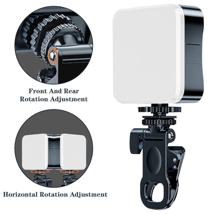 Clip Fill Light with PTZ Video Conference Mobile Phone Camera Photography Lamp, Spec: Battery Type White Light