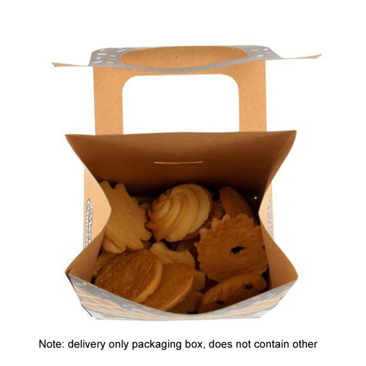 10pcs Christmas Candy Boxes Kraft Paper Christmas House Handbag Candy Boxes, Style: Large Green Base