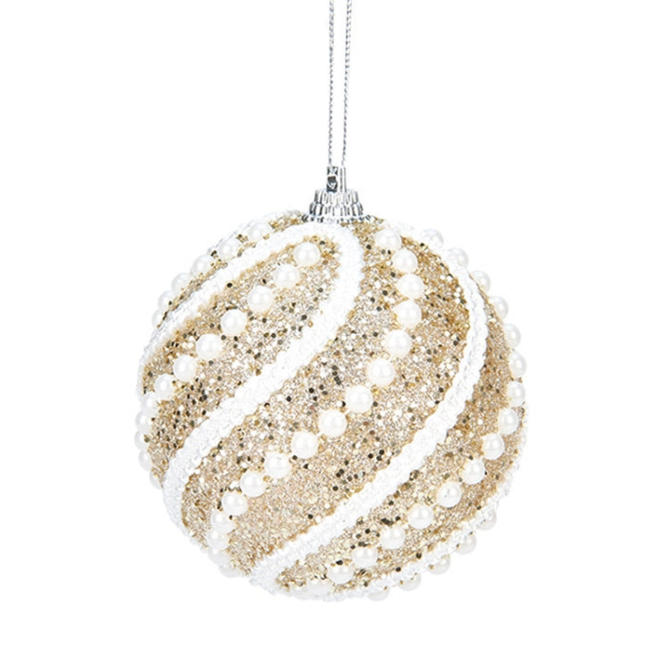 8cm Christmas Ball Christmas Tree Decoration Sequin Pearl Ball Hanging Ornament