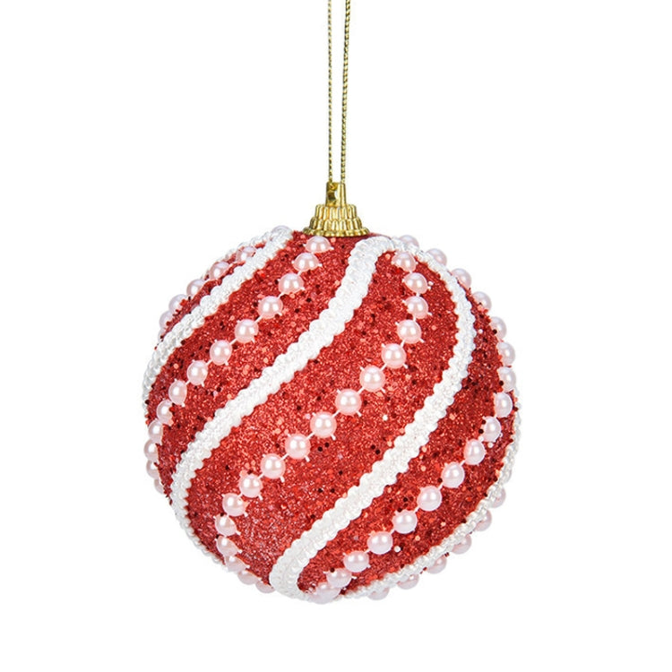 8cm Christmas Ball Christmas Tree Decoration Sequin Pearl Ball Hanging Ornament