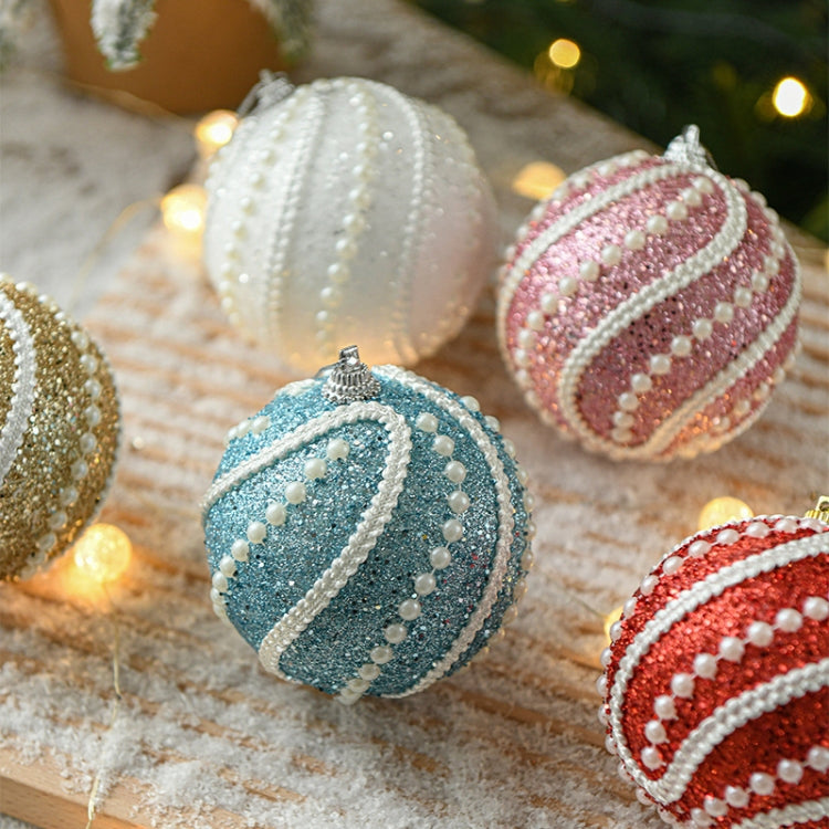 8cm Christmas Ball Christmas Tree Decoration Sequin Pearl Ball Hanging Ornament