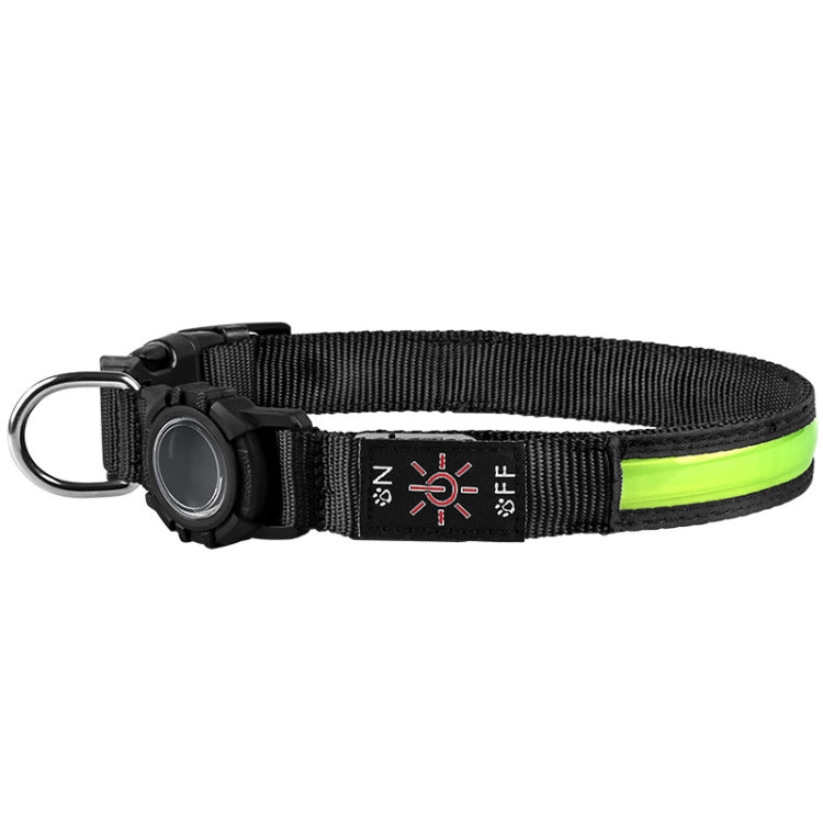 For AirTag 2nd Gen / AirTag 1st Gen Dog Collar LED Waterproof Quick Release Collar, Size: L