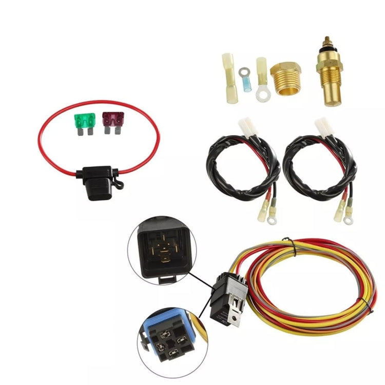 40A Dual Electric Thermostat Cooling Fan Wiring Harness Kit - 40A 12V 4-pin